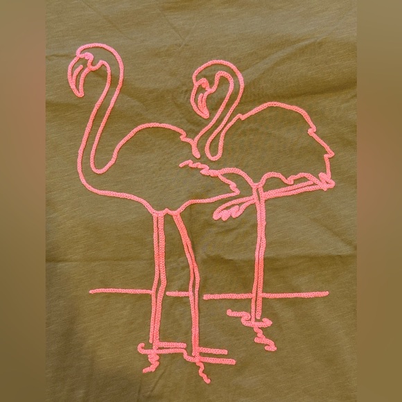 J.Crew Embroidered Flamingo Tee 🦩 - Picture 2 of 7
